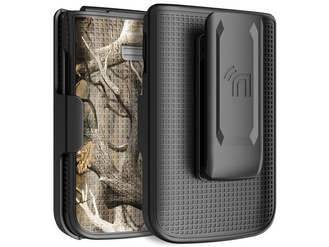 Hard Case and Belt Clip Holster Holder Combo for TCL Flip 3 Phone - Bush Camo