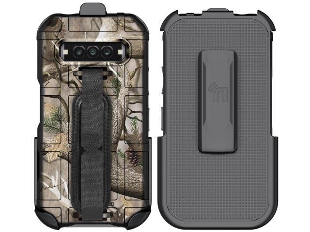 Rugged Case + Hand Strap + Belt Clip for Kyocera DuraForce Pro 3 - Camo Tree