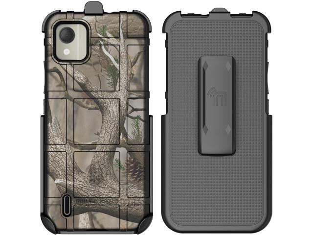 Special Ops Rugged Case and Belt Clip Holster for Nokia C110 Phone - Camo Tree