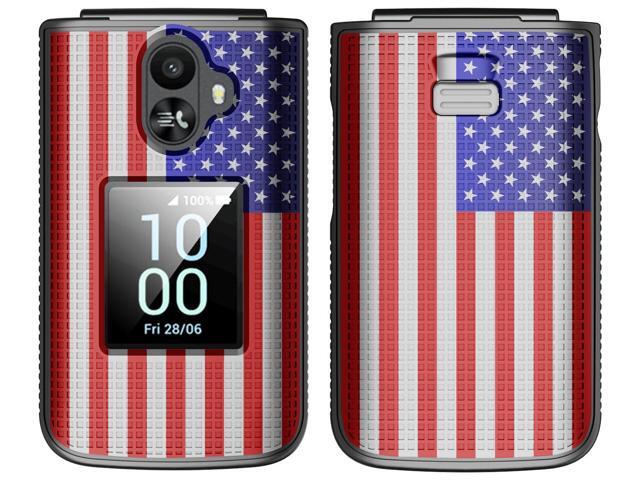 Hard Case Cover for TCL Flip 3 Phone - USA American Flag Design
