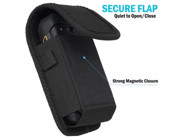 Black Canvas Case Pouch Belt Clip for Sonim XP3plus 5G X320 Flip Phone, SD7