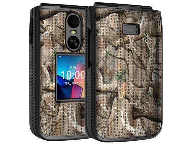 Hard Case Camo Cover for TCL Flip 4 Phone - Bush Camouflage