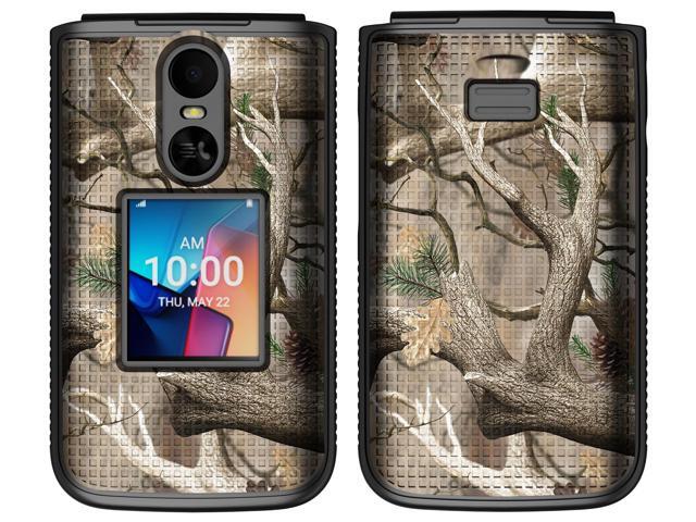 Hard Case Camo Cover for TCL Flip 4 Phone - Bush Camouflage