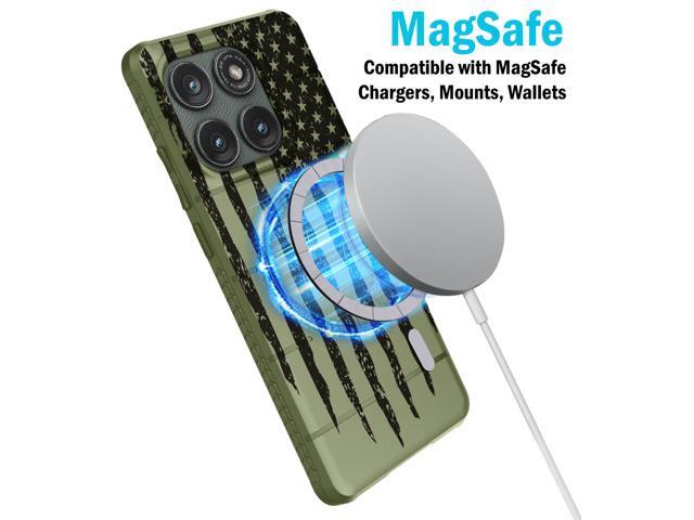 Case for Motorola Edge 2025 Phone - Army Green USA Flag, Compatible with MagSafe