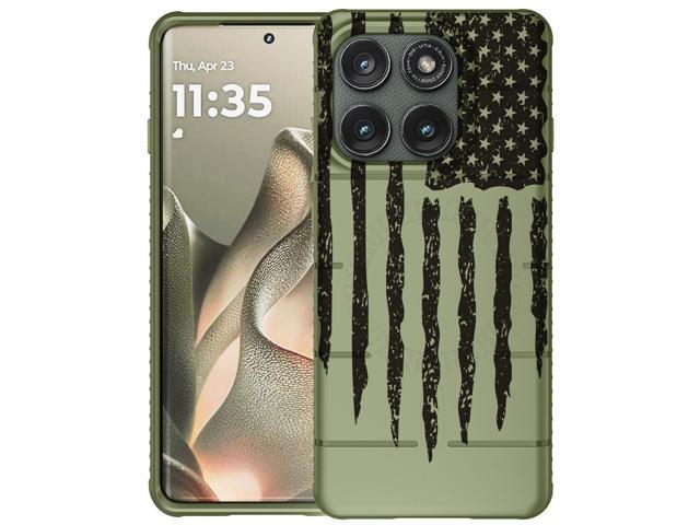 Case for Motorola Edge 2025 Phone - Army Green USA Flag, Compatible with MagSafe