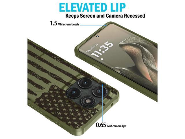 Case for Motorola Edge 2025 Phone - Army Green USA Flag, Compatible with MagSafe
