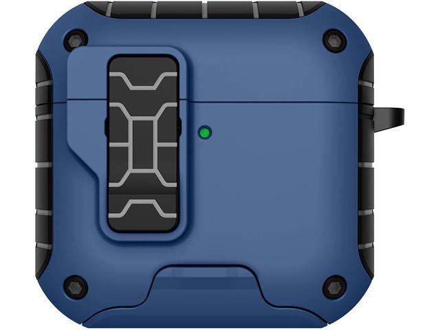 Magnetic Rugged Case for Airpods 4 (Stand/Clip/Lanyard/Tool) - Midnight Blue