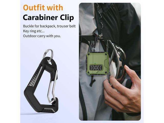 Magnetic Rugged Case for Airpods 4 (Stand/Clip/Lanyard Strap/Kit) - Moss Green