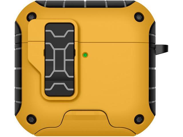 Magnetic Rugged Case for Airpods 4 (Stand/Clip/Lanyard/Kit) - Caution Yellow