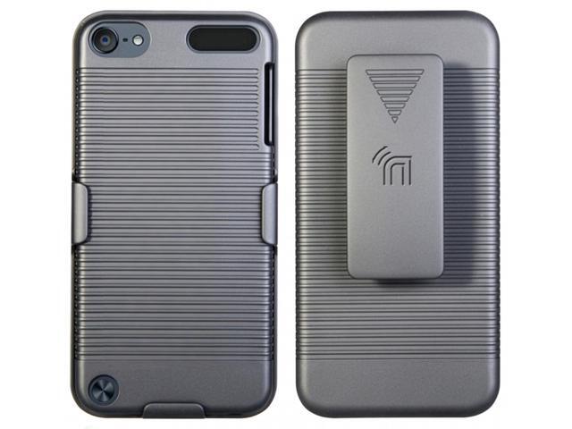 BLACK HARD CASE COVER + BELT CLIP HOLSTER STAND FOR iPOD TOUCH 5 6 7