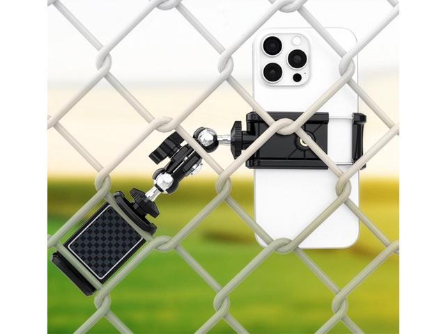 EZ Fence Mount for Gamechanger Cell Phone, iPhone, GoPro, Mevo - Straps Included