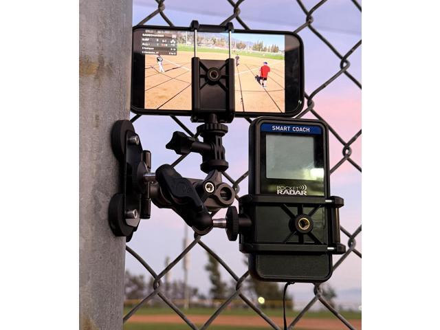 Combo Fence & Magnetic Post Mount for Gamechanger, Cell Phone, Mevo Start, GoPro