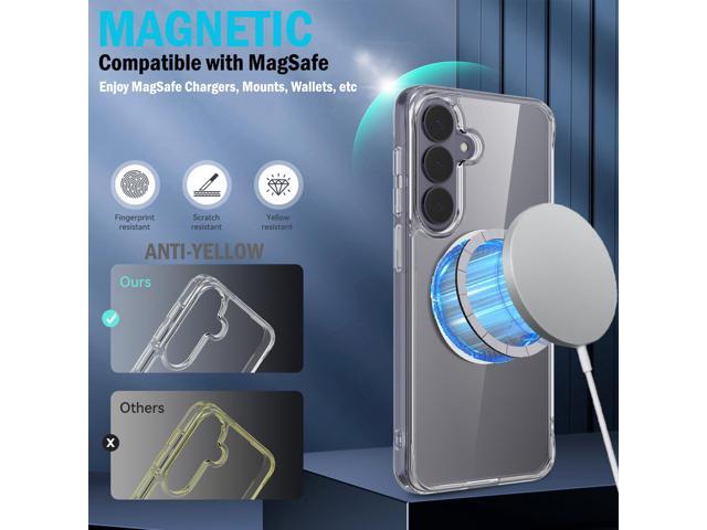 Clear Case for Samsung Galaxy S26 Plus 5G Phone - Compatible with MagSafe Mounts
