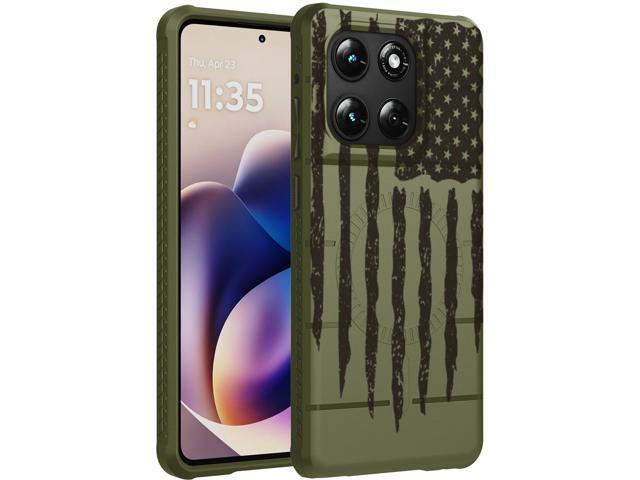 Case for Moto G Stylus 2026/2025 - Army Green USA Flag, Compatible with MagSafe