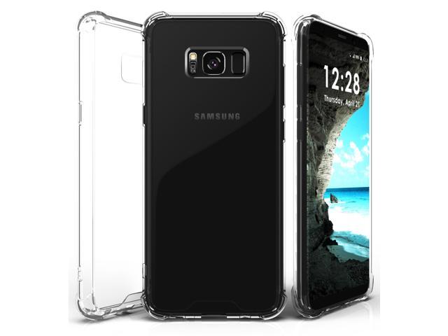 AQUAFLEX TPU ANTI-SHOCK BUMPER CASE COVER CLEAR HARD BACK FOR SAMSUNG GALAXY S8