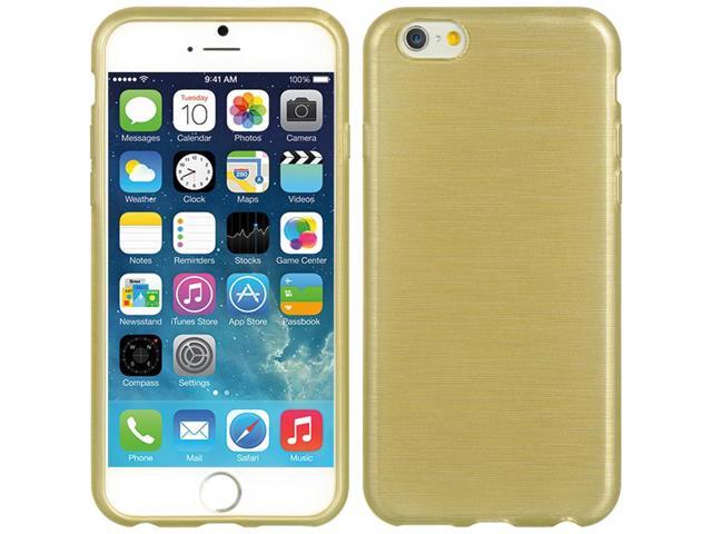 CHAMPAGNE GOLD SHEER SILK TPU SKIN CASE GRIP COVER FOR APPLE iPHONE 6 (4.7')