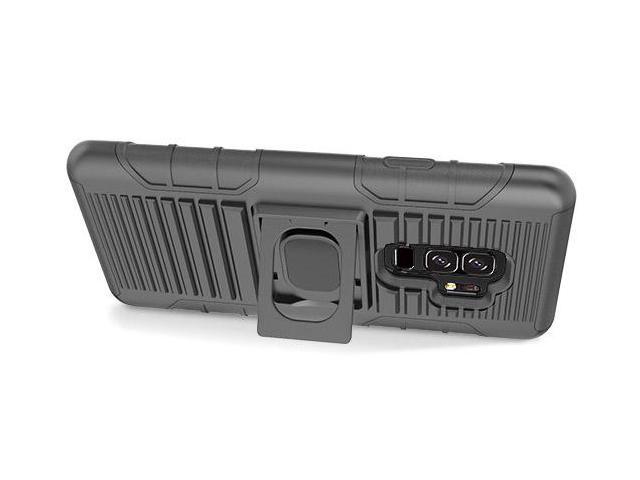 Black Case + Belt Clip Holster + Magnetic Car Mount for Samsung Galaxy S9 Plus