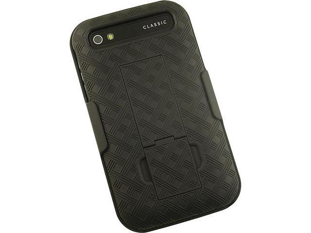 Black Kickstand Hard Case Cover for Blackberry Classic Q20 Q25 Phone