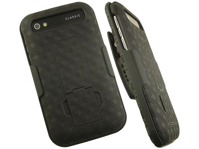 Black Kickstand Hard Case Cover for Blackberry Classic Q20 Q25 Phone