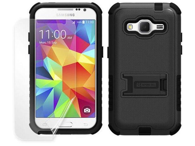 BLACK TRI-SHIELD CASE COVER STAND SCREEN PROTECTOR FOR SAMSUNG GALAXY CORE PRIME BLACK TRI-SHIELD CASE COVER STAND SCREEN PROTECTOR FOR SAMSUNG GALAXY CORE PRIME