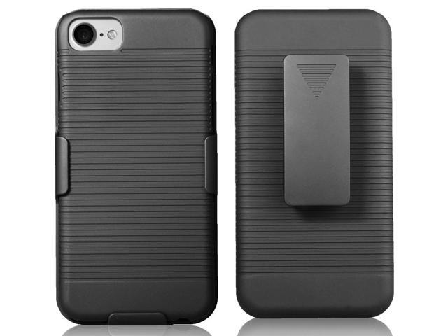 Slim Case + Armband + Belt Clip Holster for iPhone SE 2022 2020 - Black