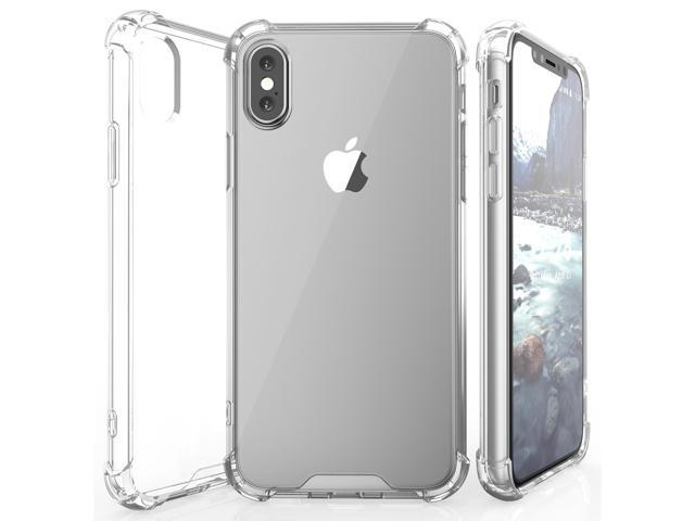 AQUAFLEX TPU ANTI-SHOCK BUMPER CASE COVER CLEAR HARD BACK FOR APPLE iPHONE X