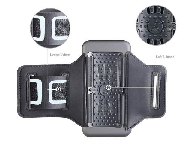 BLACK CASE COVER + ARMBAND STRAP COMBO ROTATING/REFLECTIVE FOR iPHONE 7