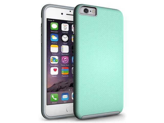 MINT TEXTURED GRIP SOFT SKIN HARD CASE COVER FOR APPLE iPHONE 6 PLUS / 6s PLUS