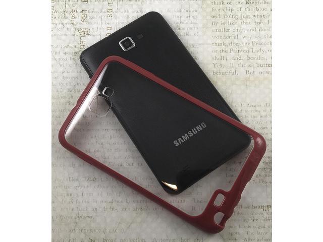 RED CLEAR AQUAFLEX TPU SKIN CASE COVER FOR SAMSUNG GALAXY NOTE 1st GEN