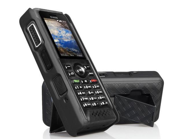 Black Kickstand Hard Case Cover View Stand for Kyocera DuraTR E4750, DURA TR