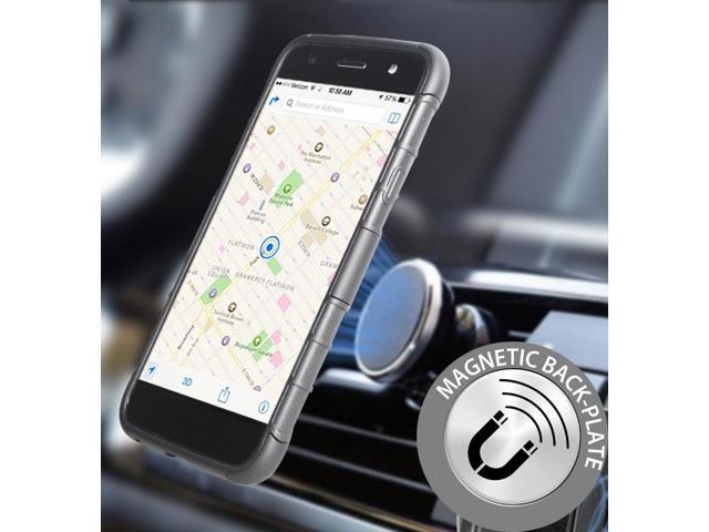 Black Case + Belt Clip + Magnetic Car Mount for LG X Power 2, X Charge, Fiesta 2