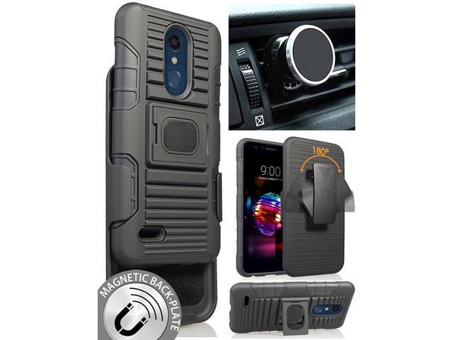 Black Case Clip Magnetic Mount for LG K30, Phoenix Plus, Premier Pro, Harmony 2