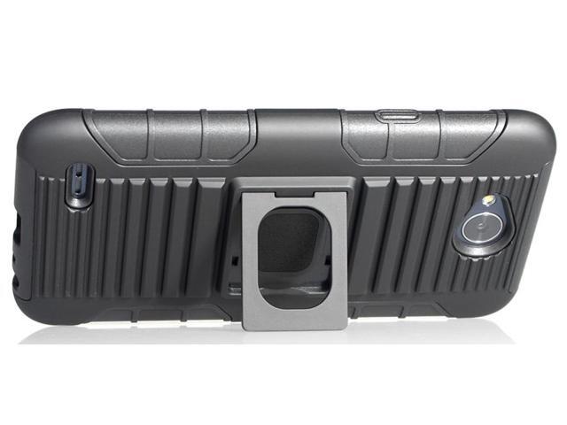 Black Case + Belt Clip + Magnetic Car Mount for LG X Power 2, X Charge, Fiesta 2