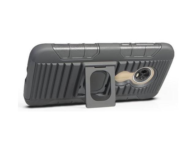 Black Magnet Grip Case Cover Belt Clip Holster for Motorola Moto E5 Play/Cruise