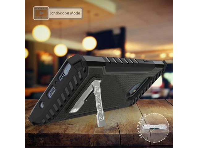 Black Tri-Shield Rugged Case Cover + Belt Clip Holster for Samsung Galaxy Note 9
