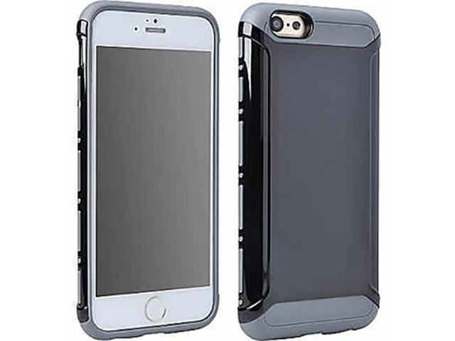 BLACK/GRAY LIGHT ARMOR HYBRID CASE COVER FOR APPLE iPHONE 6 6s