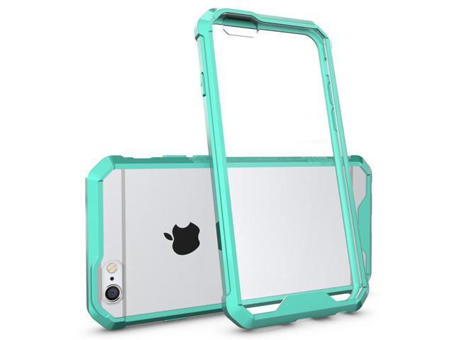 MINT/CLEAR TRANSPARENT ANTI-SHOCK TPU CASE HARD COVER FOR APPLE iPHONE 6 PLUS