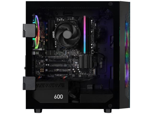 CLX SET Gaming Desktop - AMD Ryzen 5 8600G 4.3GHz 6-Core Processor, 16GB DDR5 Memory, Radeon 760M 2GB Shared Graphics, 500GB NVMe M.2 SSD, WiFi,...