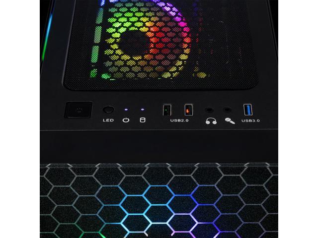 CLX SET Gaming Desktop - AMD Ryzen 5 8600G 4.3GHz 6-Core Processor, 16GB DDR5 Memory, Radeon 760M 2GB Shared Graphics, 500GB NVMe M.2 SSD, WiFi,...