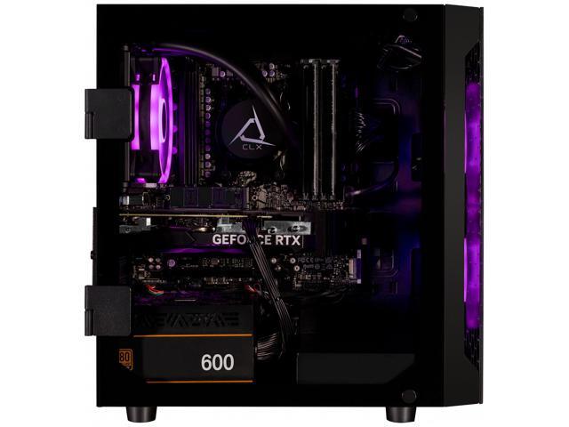 CLX SET Gaming Desktop - AMD Ryzen 7 7700X 4.5GHz 8-Core Processor, 32GB DDR5 Memory, GeForce RTX 4060 8GB GDDR6 Graphics 1TB NVMe M.2 SSD, 2TB...