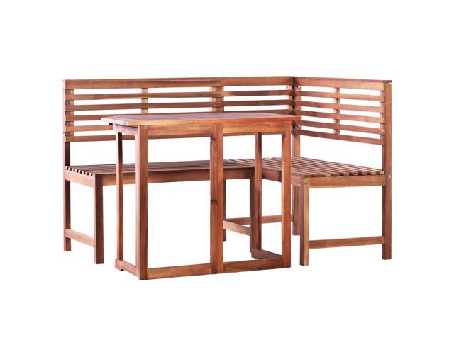 Photos - Garden Furniture VidaXL 2 Piece Solid Acacia Wood Bistro Set Outdoor Table Bench Furniture 