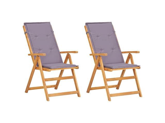 Photos - Garden Furniture VidaXL Outdoor Recliner Chairs 2 Pcs Reclining Chair Brown Solid Wood Acac 