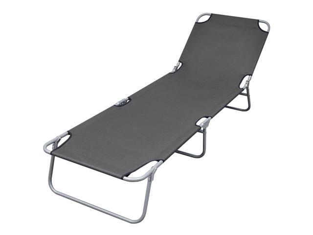 Photos - Garden Furniture VidaXL Patio Lounge Chair Outdoor Chaise Lounge with Adjustable Backrest G 