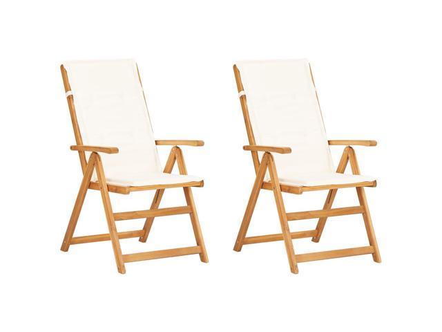 Photos - Garden Furniture VidaXL Outdoor Recliner Chairs 2 Pcs Reclining Chair Brown Solid Wood Acac 