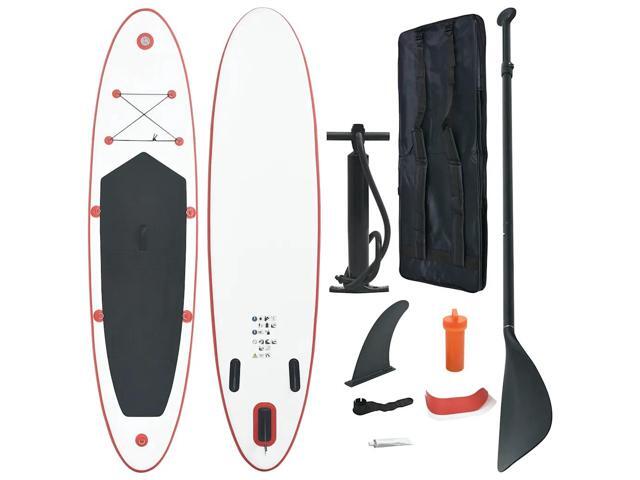 vidaXL Paddleboard Set Stand up Paddleboard Inflatable Paddleboard Red and White