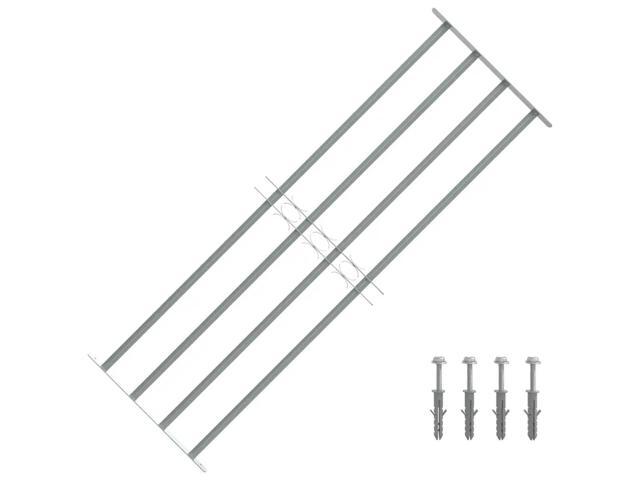 vidaXL Window Security Bars Extendable Window Guard Grill Galvanized Steel