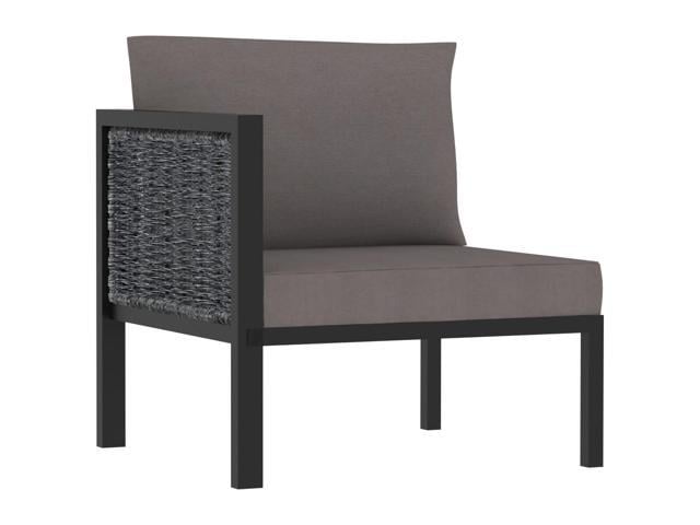 Photos - Sofa VidaXL Corner  Corner Chair with Cushions Modular Seat Aluminum Anthra 