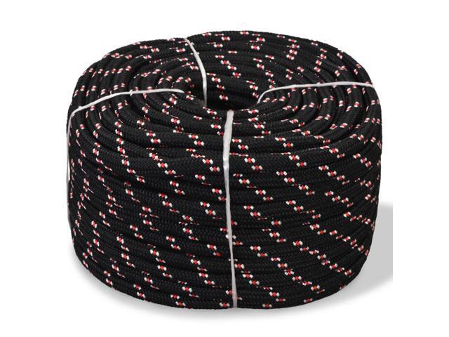 vidaXL Marine Rope Boat Rope for Marine Boat Rigging Lines Polypropylene Black