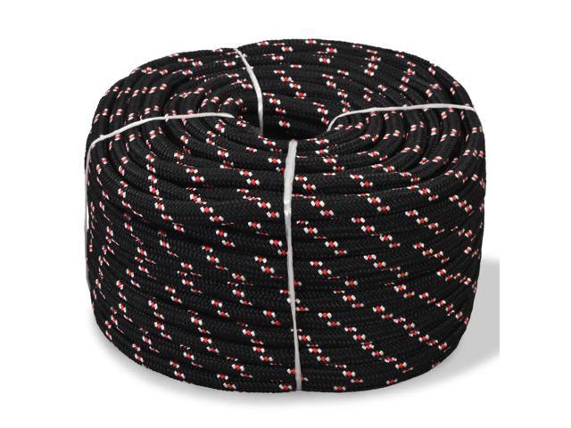 vidaXL Marine Rope Boat Rope for Marine Boat Rigging Lines Polypropylene Black