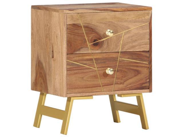 Photos - Sofa VidaXL Bedside Cabinet 15.7'x11.8'x19.7' Solid Sheesham Wood 285877 
